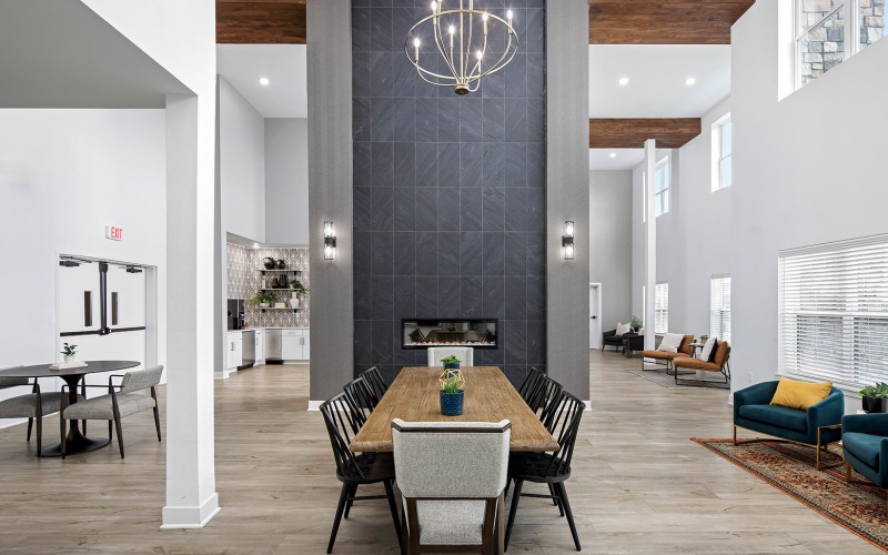 grand clubroom with fireplace