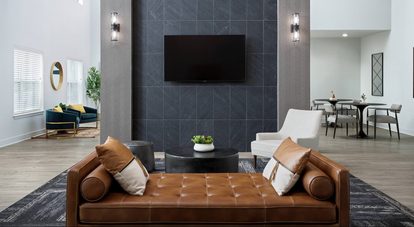 tv viewing area in clubroom