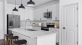 spacious kitchen with island