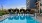 swimming pool and jacuzzi near cabanas