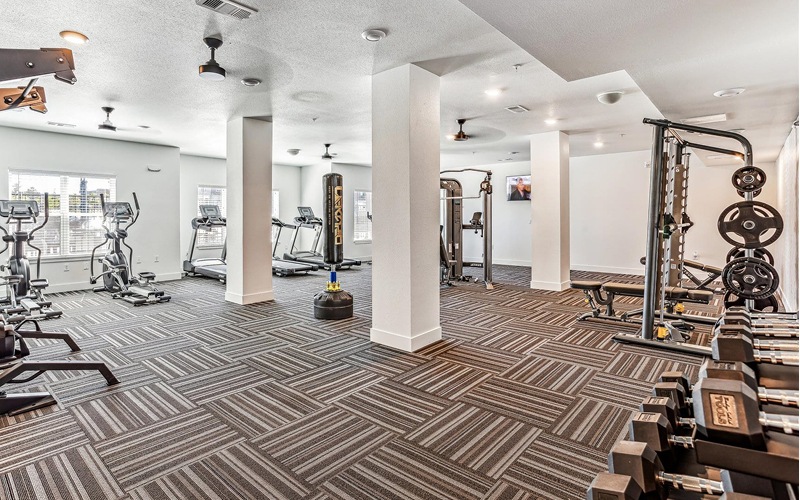 Open and well-lit fitness center