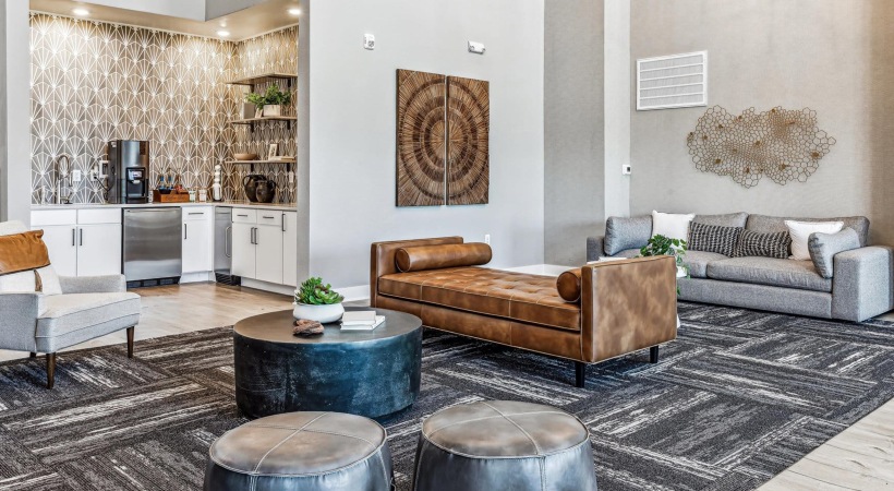 resident kitchen with lounge area